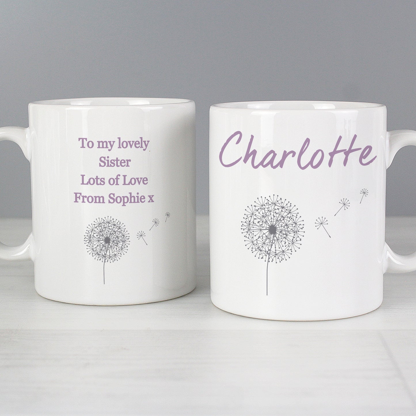 Personalised Dandelion Mug - MK&JD Gifts