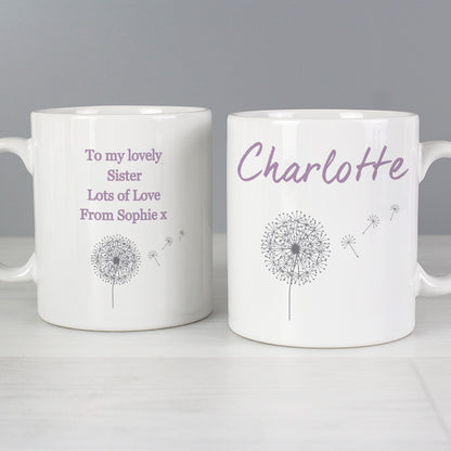 Personalised Dandelion Mug - MK&JD Gifts