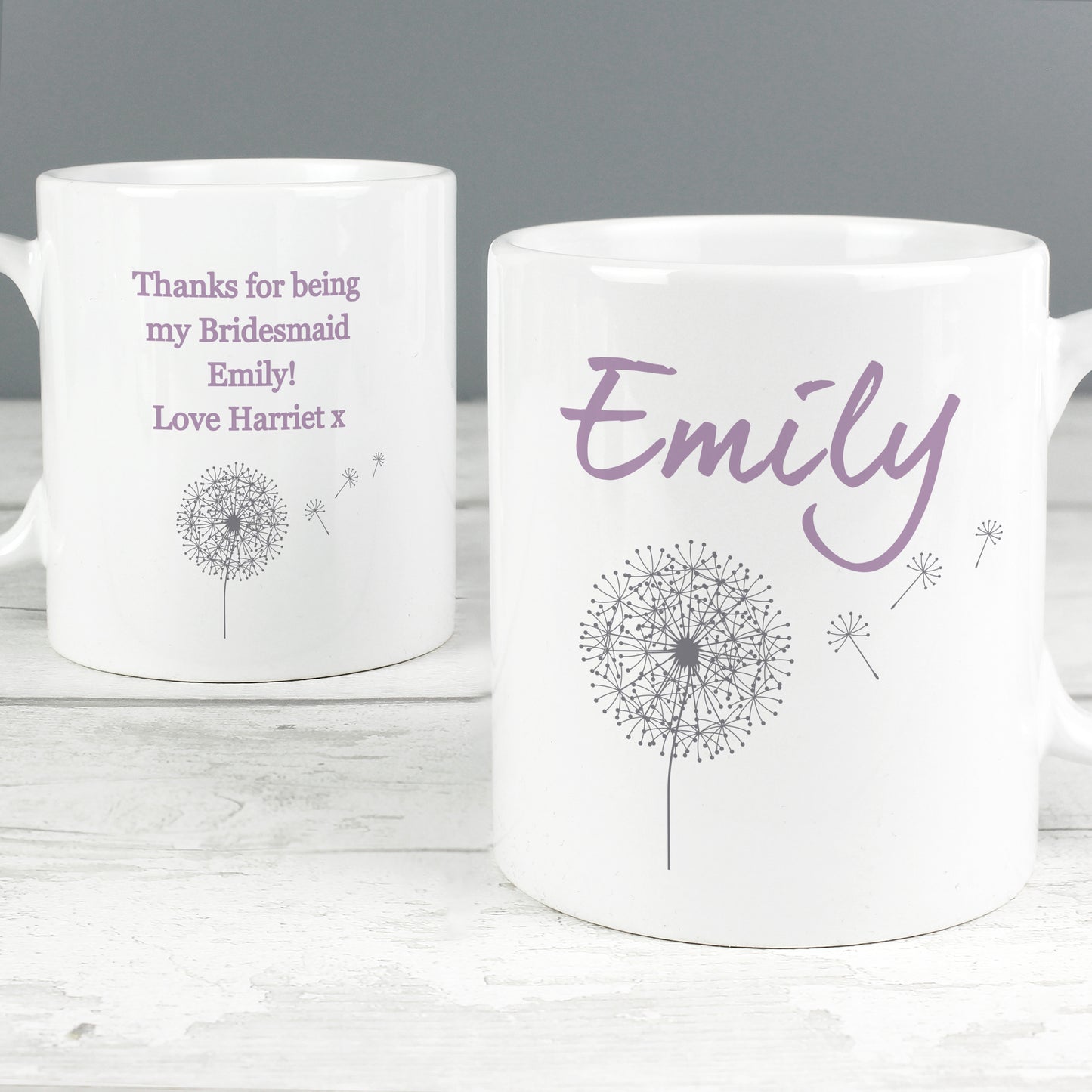 Personalised Dandelion Mug - MK&JD Gifts