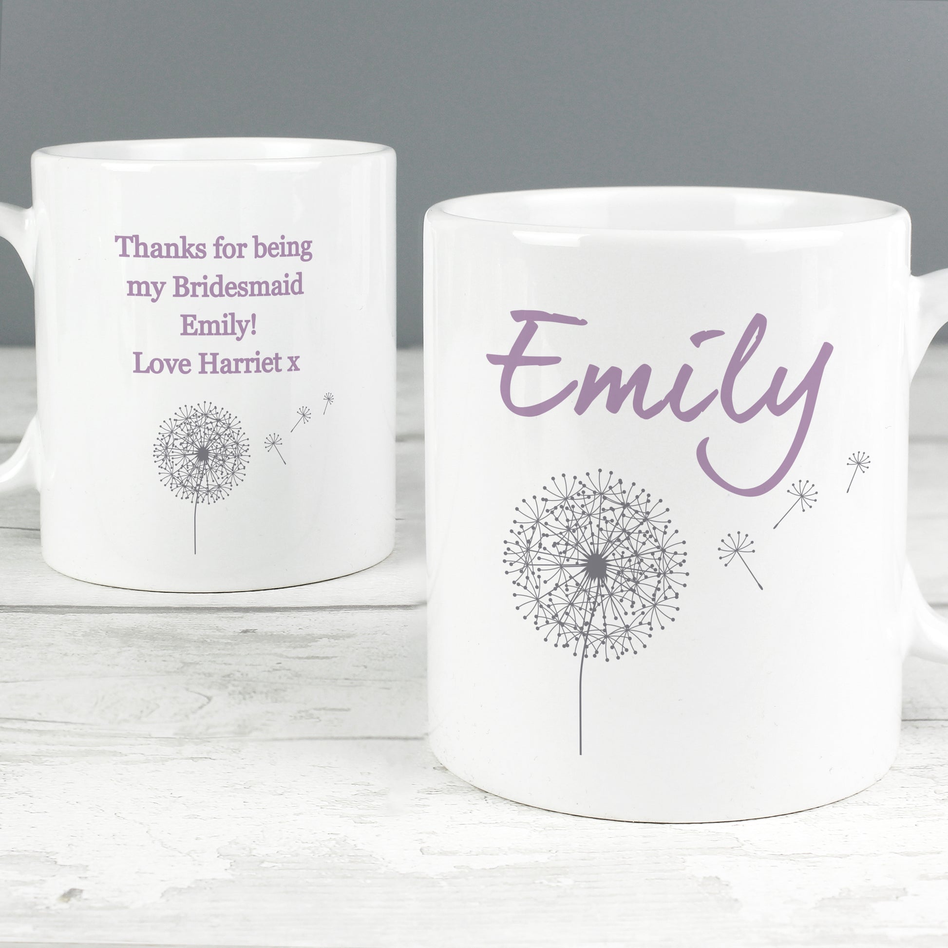 Personalised Dandelion Mug - MK&JD Gifts