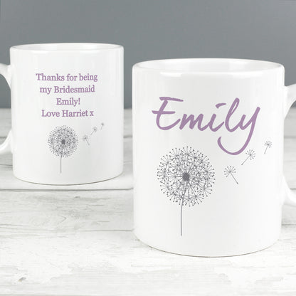 Personalised Dandelion Mug - MK&JD Gifts