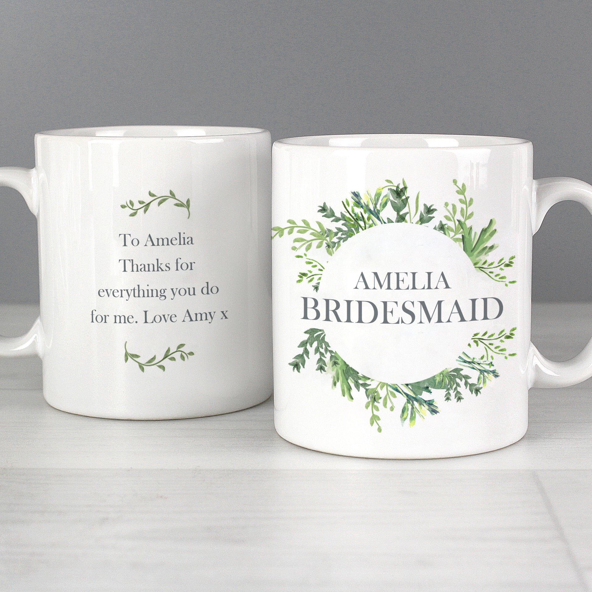 Personalised Botanical Mug - MK&JD Gifts