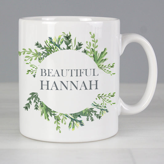 Personalised Botanical Mug - MK&JD Gifts