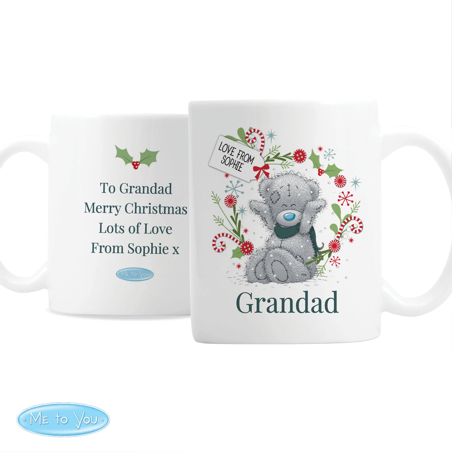 Personalised Me to You 'For Grandad Dad' Christmas Mug - MK&JD Gifts