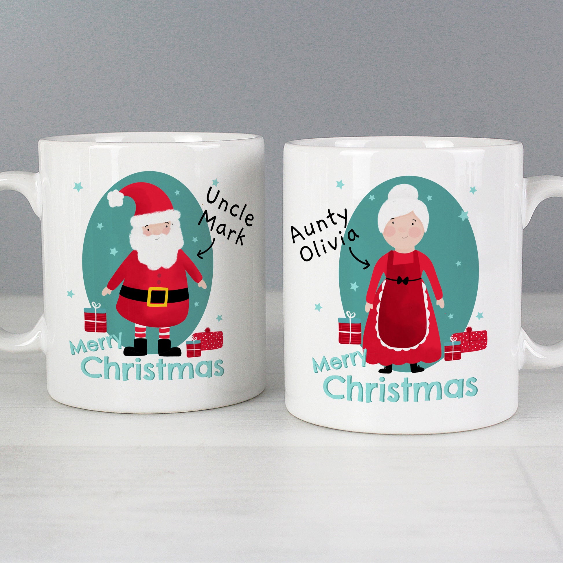 Personalised Mr & Mrs Claus Mug Set - MK&JD Gifts