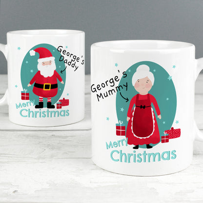 Personalised Mr & Mrs Claus Mug Set - MK&JD Gifts