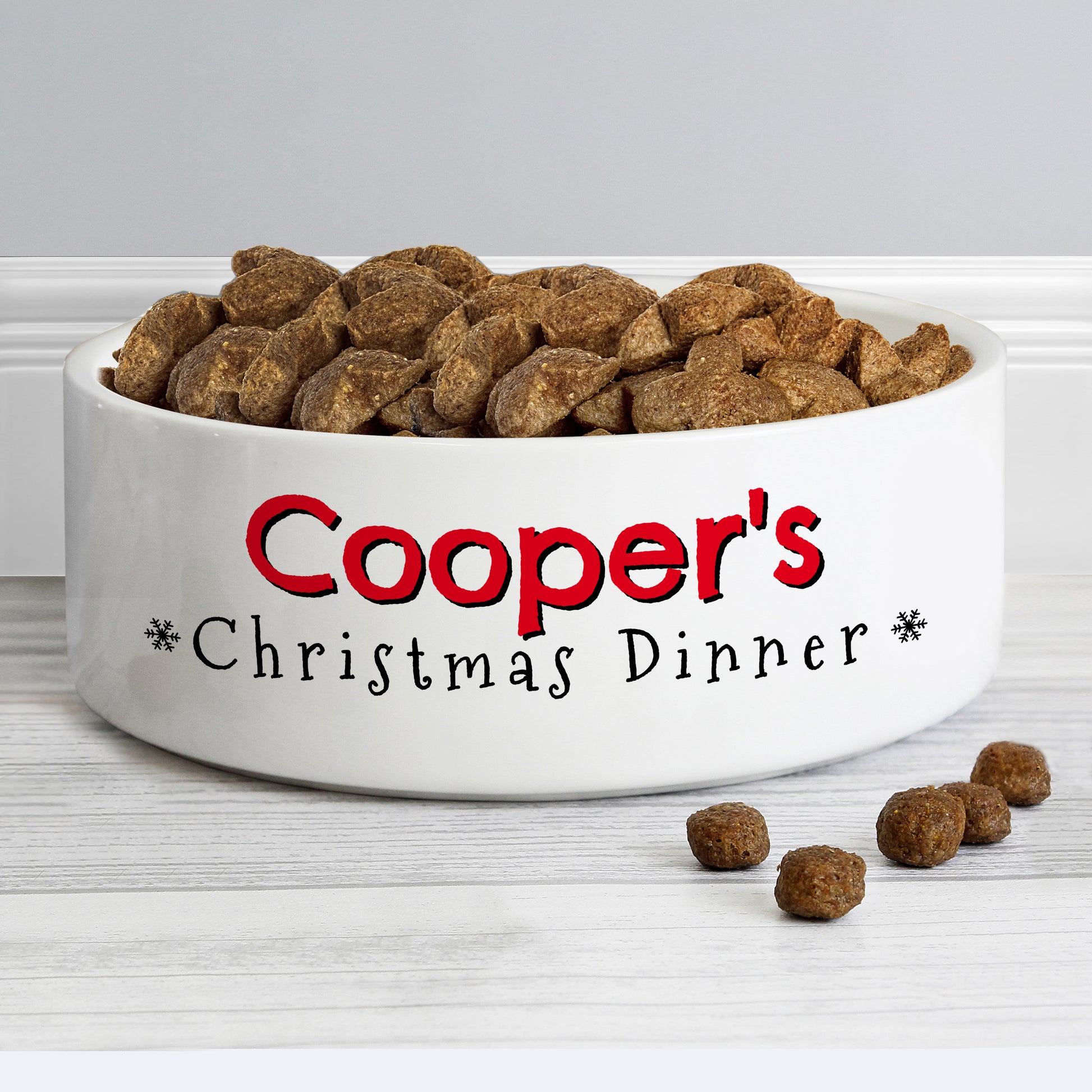 Personalised Christmas Dinner 14cm Medium Pet Bowl - MK&JD Gifts