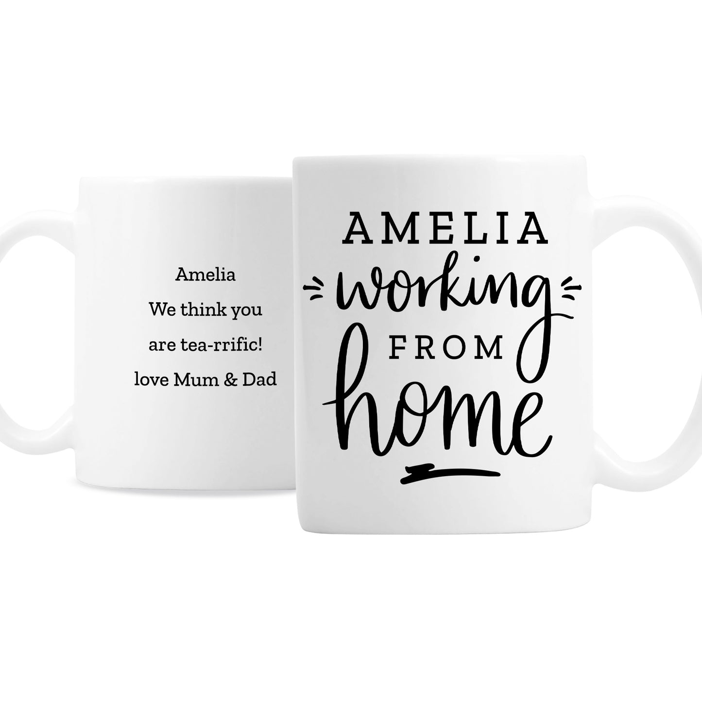 Personalised Working From Home Mug - MK&JD Gifts