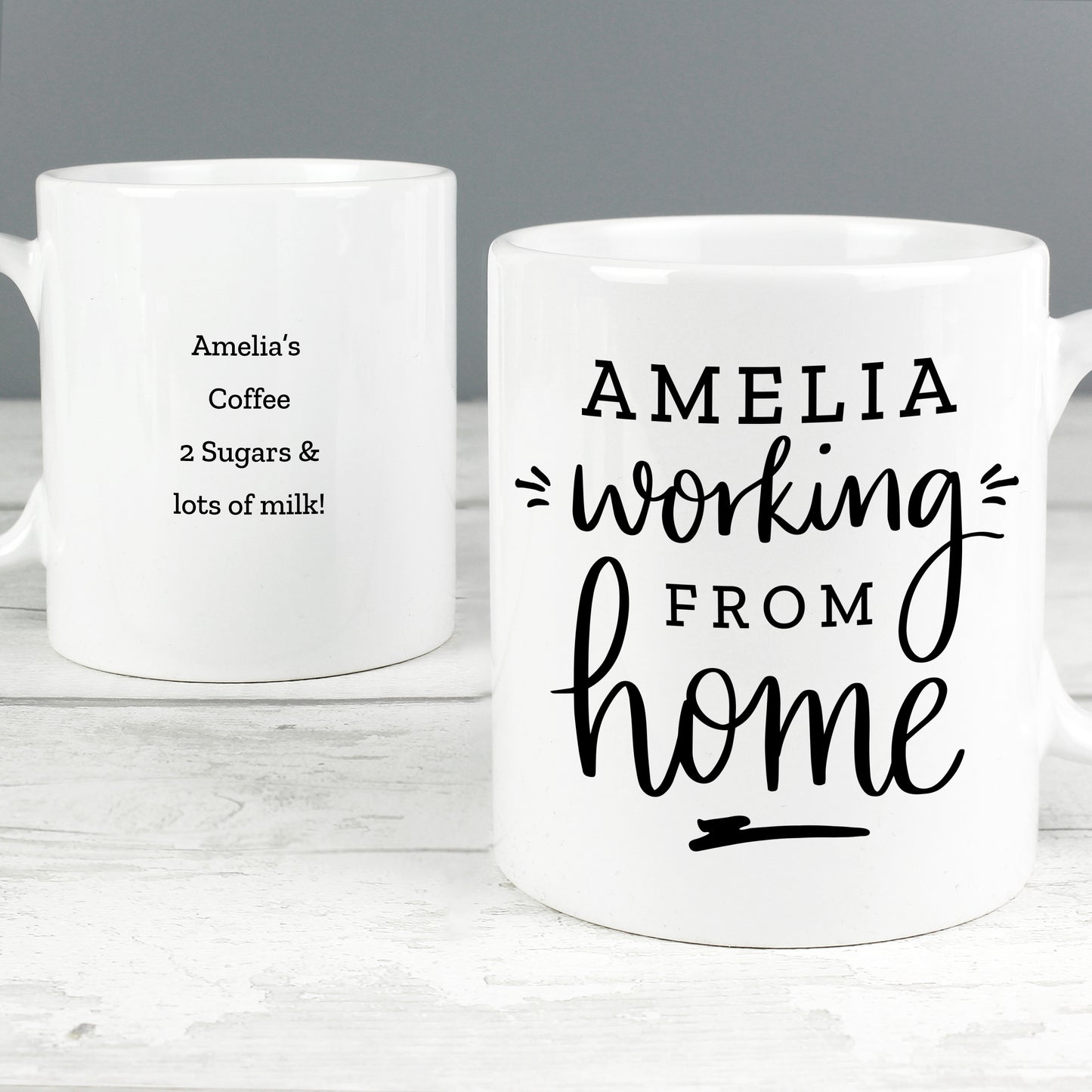 Personalised Working From Home Mug - MK&JD Gifts