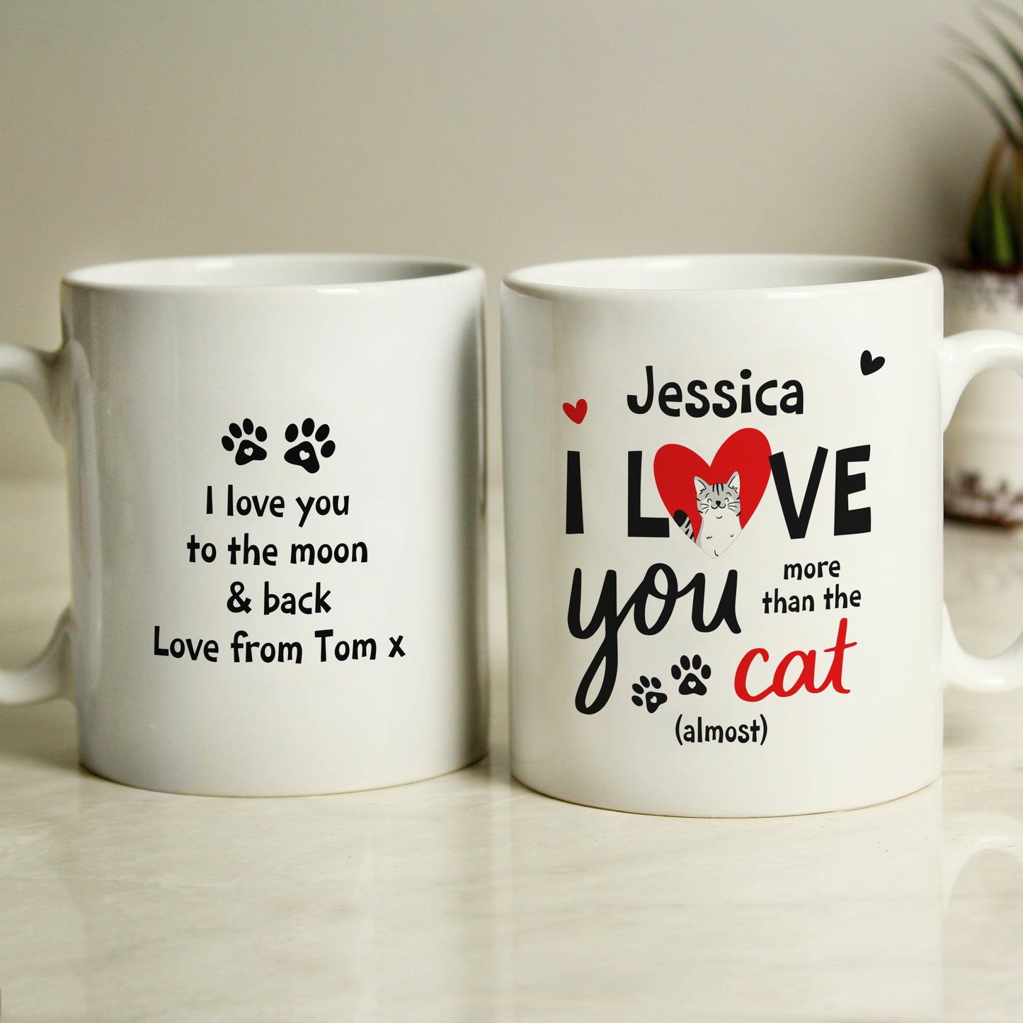 Personalised I Love You More Than The Cat Mug - MK&JD Gifts