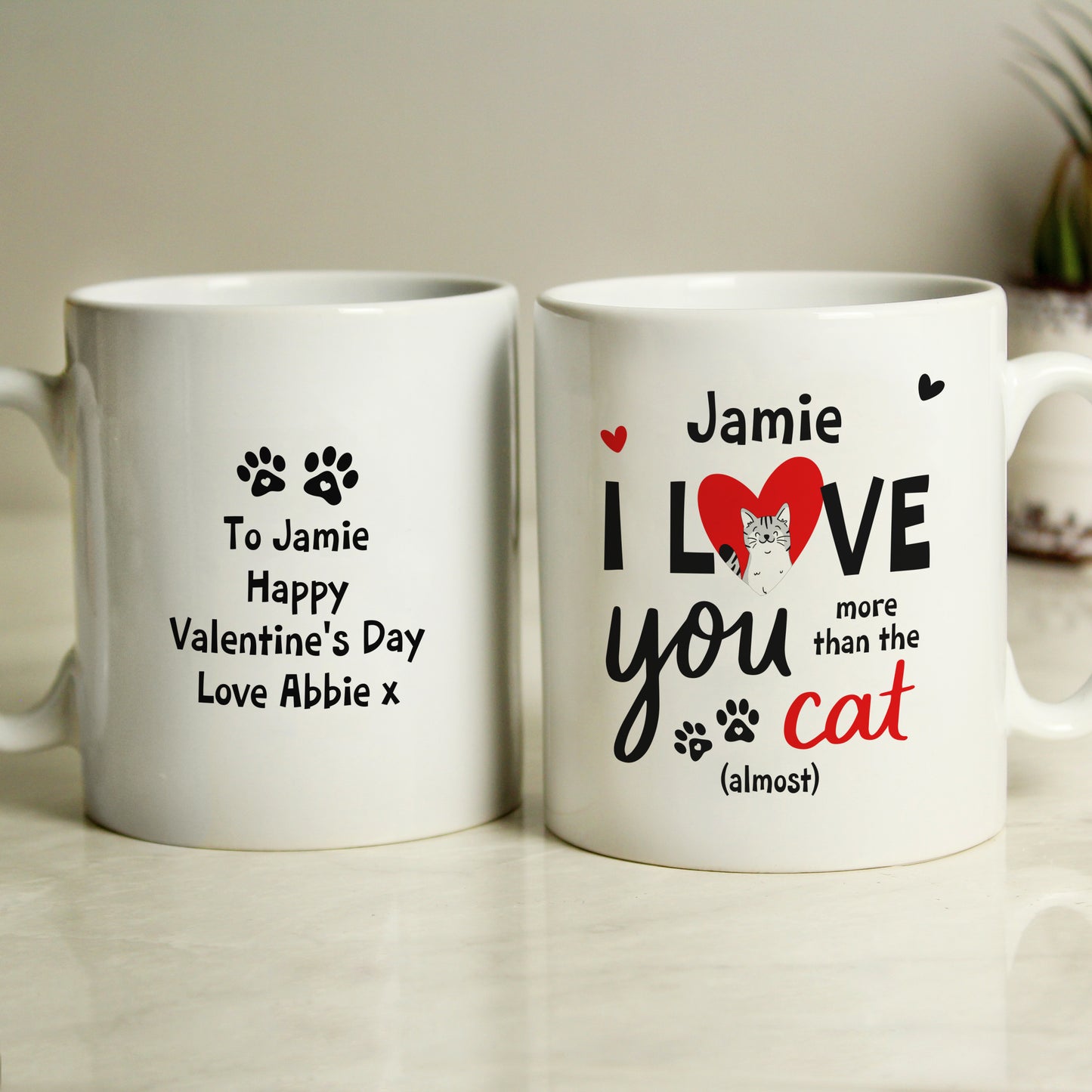Personalised I Love You More Than The Cat Mug - MK&JD Gifts