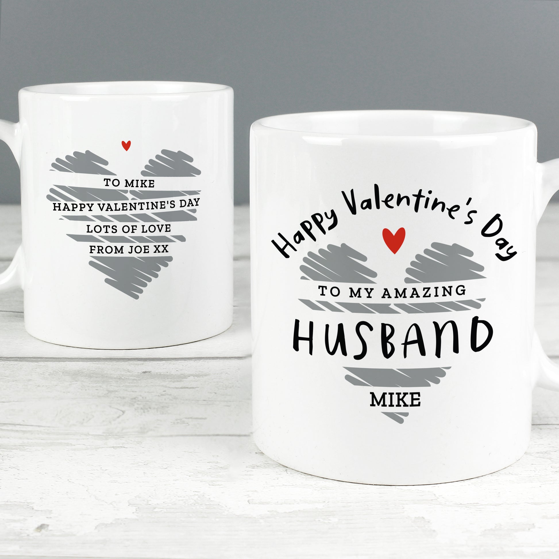 Personalised Happy Valentine's Day Mug - MK&JD Gifts