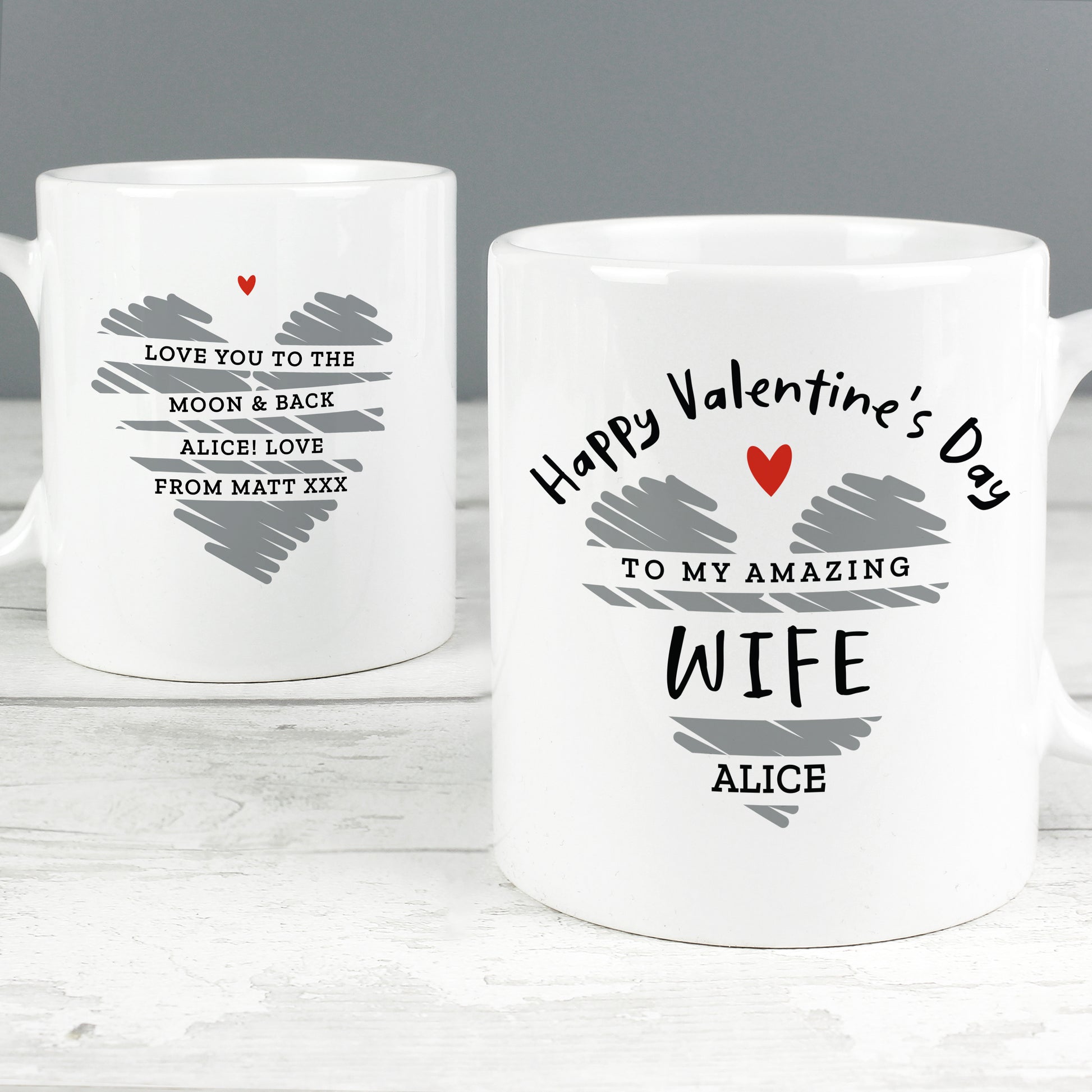 Personalised Happy Valentine's Day Mug - MK&JD Gifts
