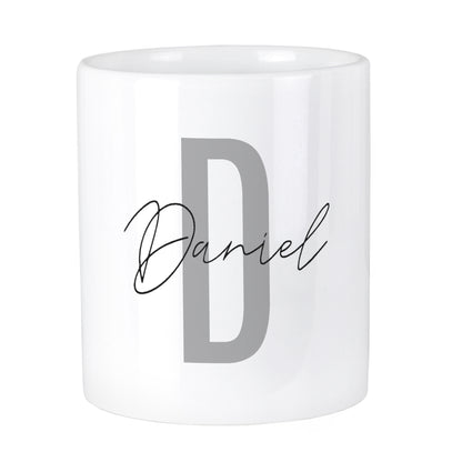 Personalised Initial & Name Ceramic Storage Pot - MK&JD Gifts