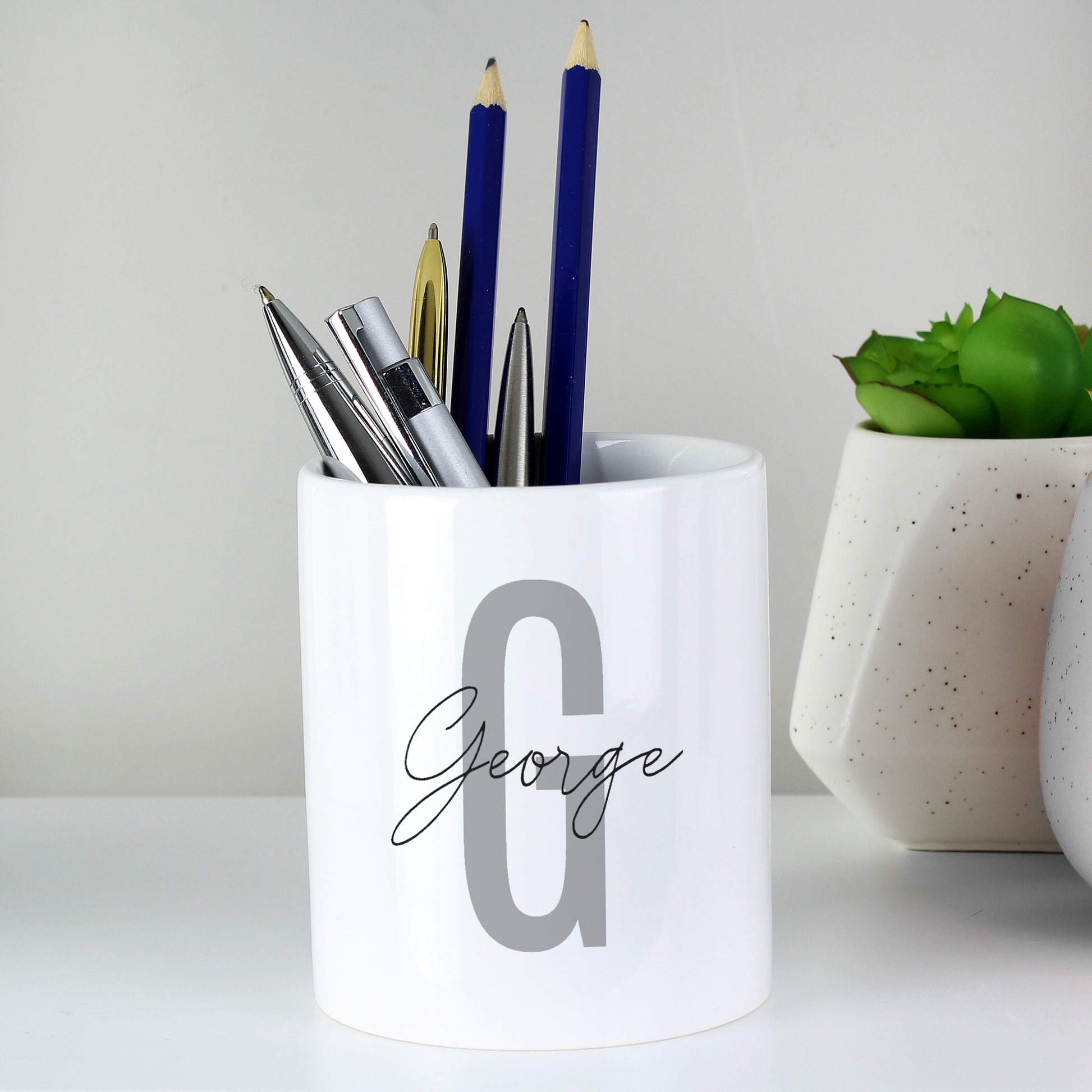 Personalised Initial & Name Ceramic Storage Pot - MK&JD Gifts