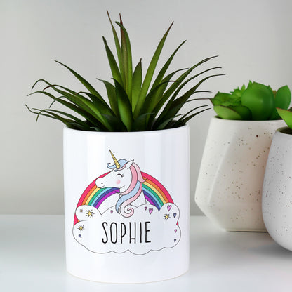Personalised Unicorn Ceramic Storage Pot - MK&JD Gifts