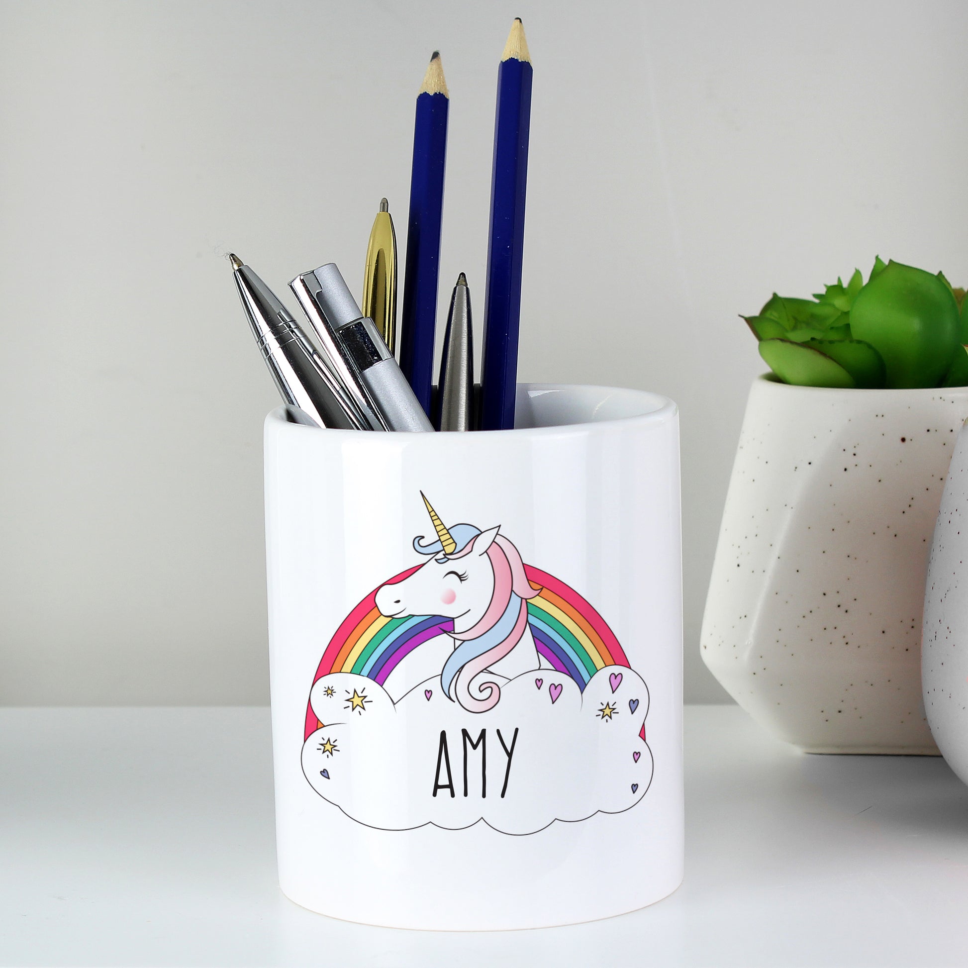 Personalised Unicorn Ceramic Storage Pot - MK&JD Gifts