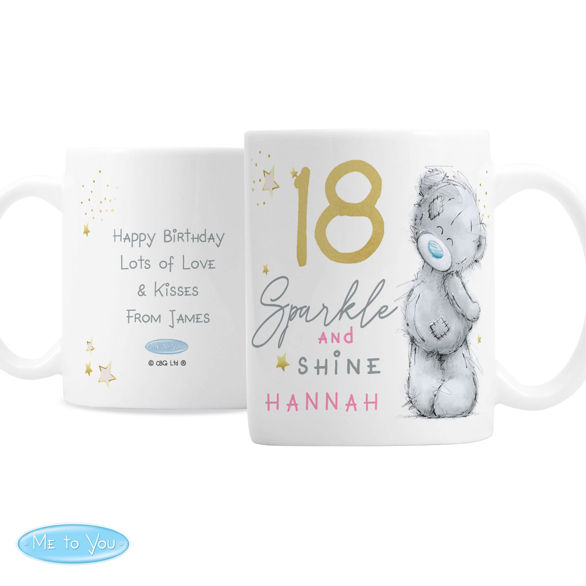 Personalised Me To You Sparkle & Shine Birthday Mug - MK&JD Gifts