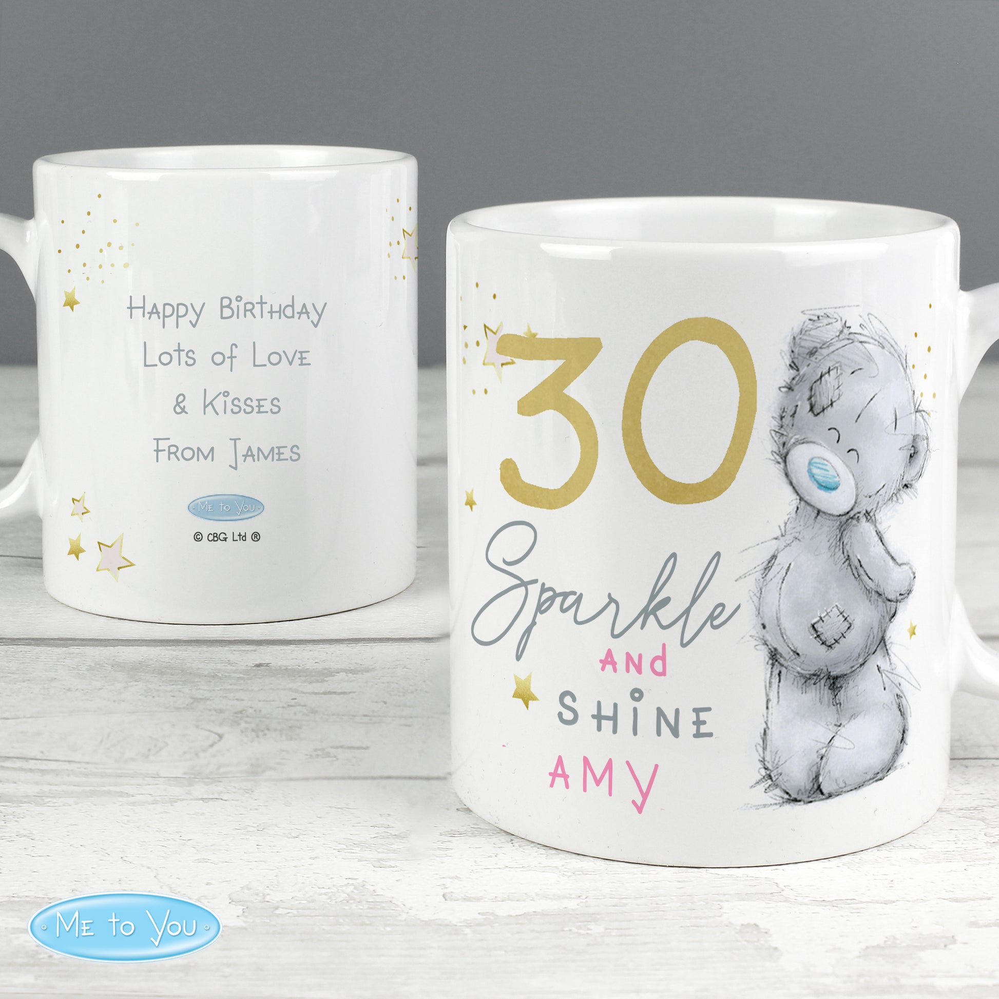 Personalised Me To You Sparkle & Shine Birthday Mug - MK&JD Gifts