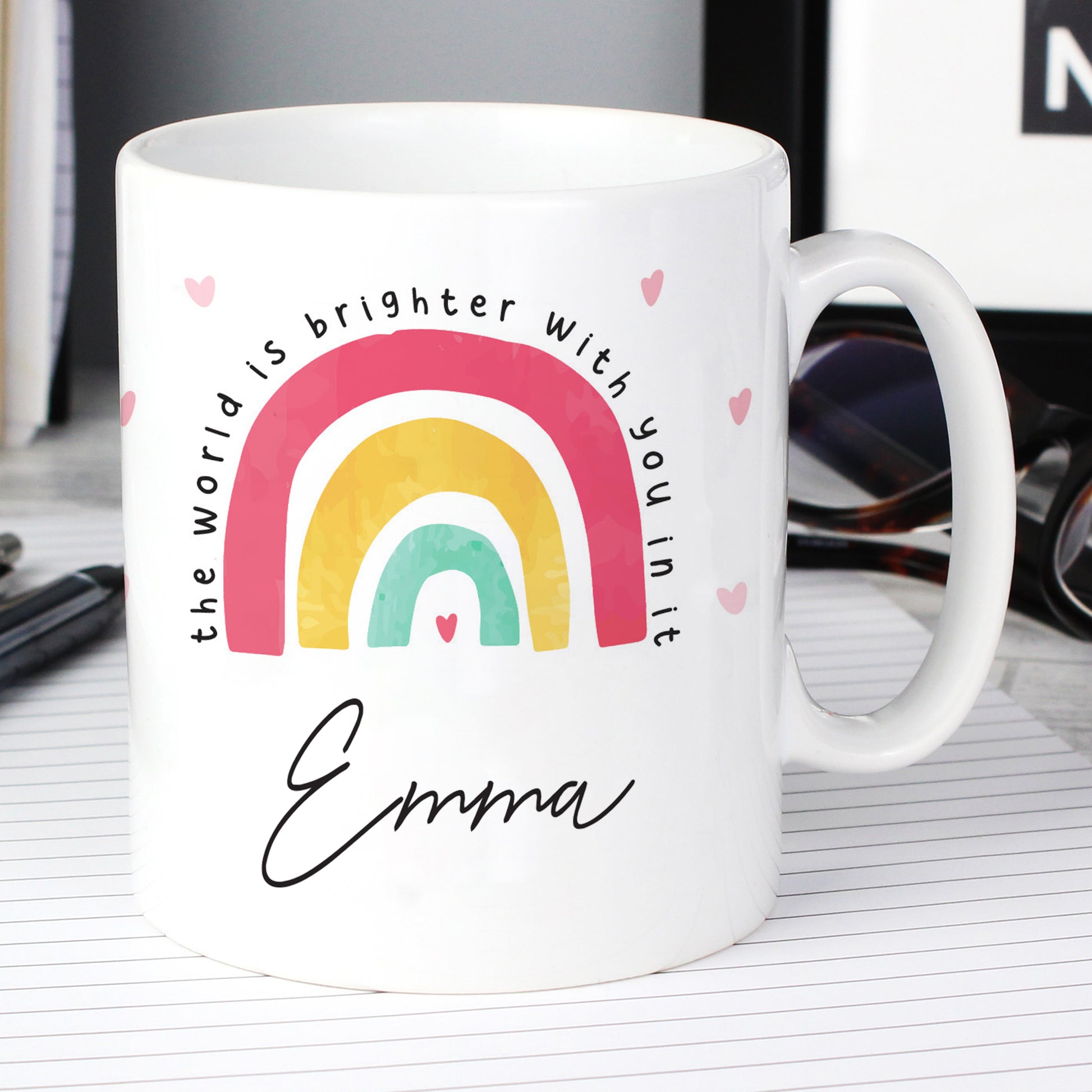 Personalised You Make The World Brighter Mug - MK&JD Gifts