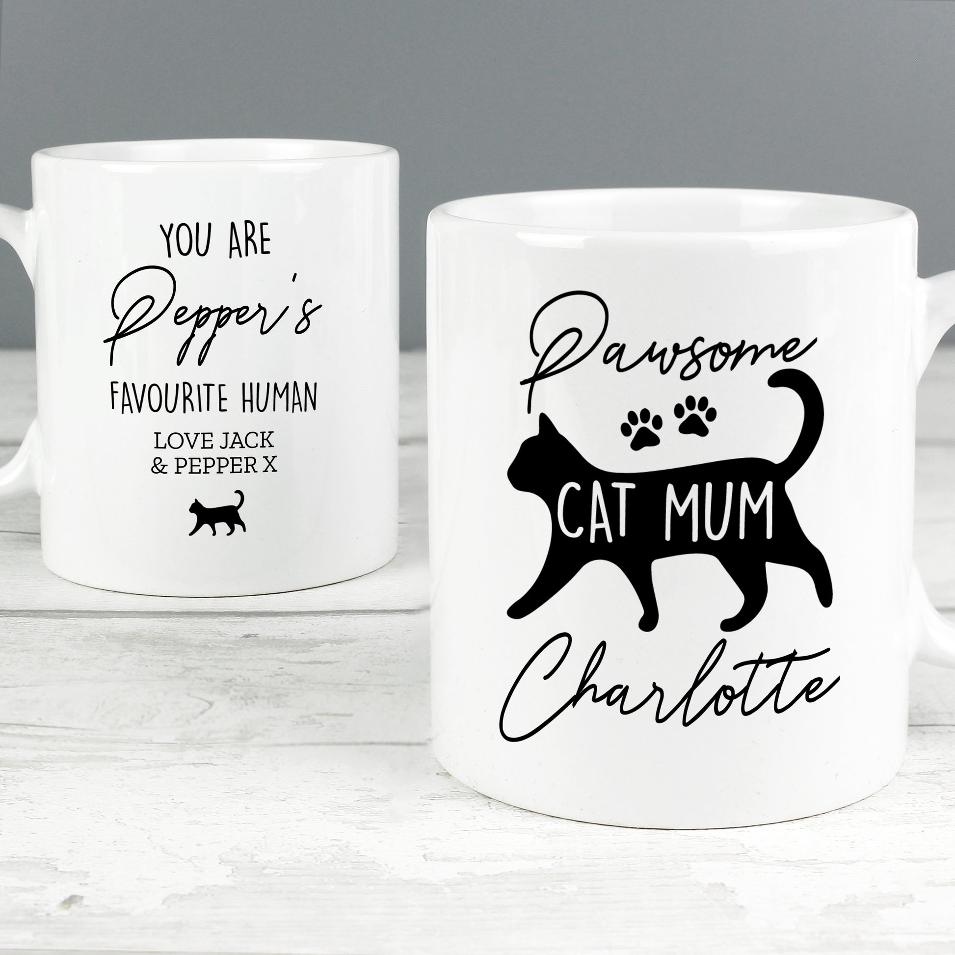 Personalised Pawsome Cat Mum Mug - MK&JD Gifts