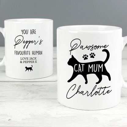 Personalised Pawsome Cat Mum Mug - MK&JD Gifts