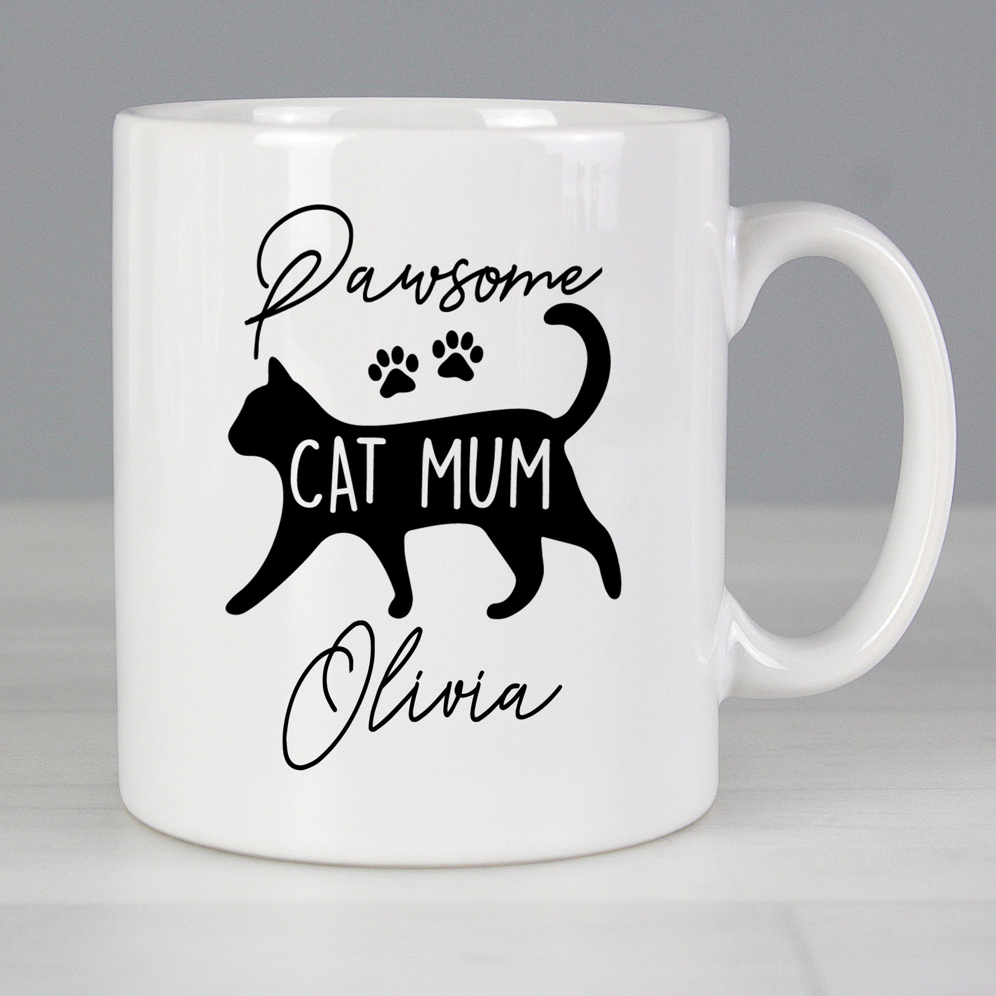 Personalised Pawsome Cat Mum Mug - MK&JD Gifts
