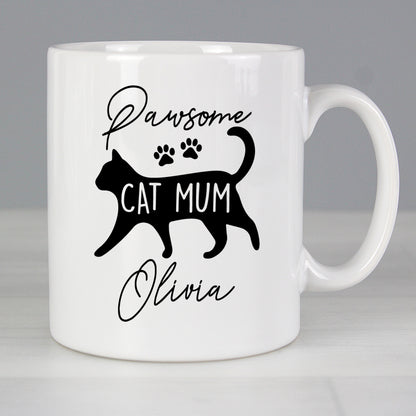 Personalised Pawsome Cat Mum Mug - MK&JD Gifts