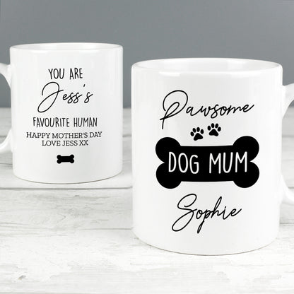 Personalised Pawsome Dog Mum Mug - MK&JD Gifts