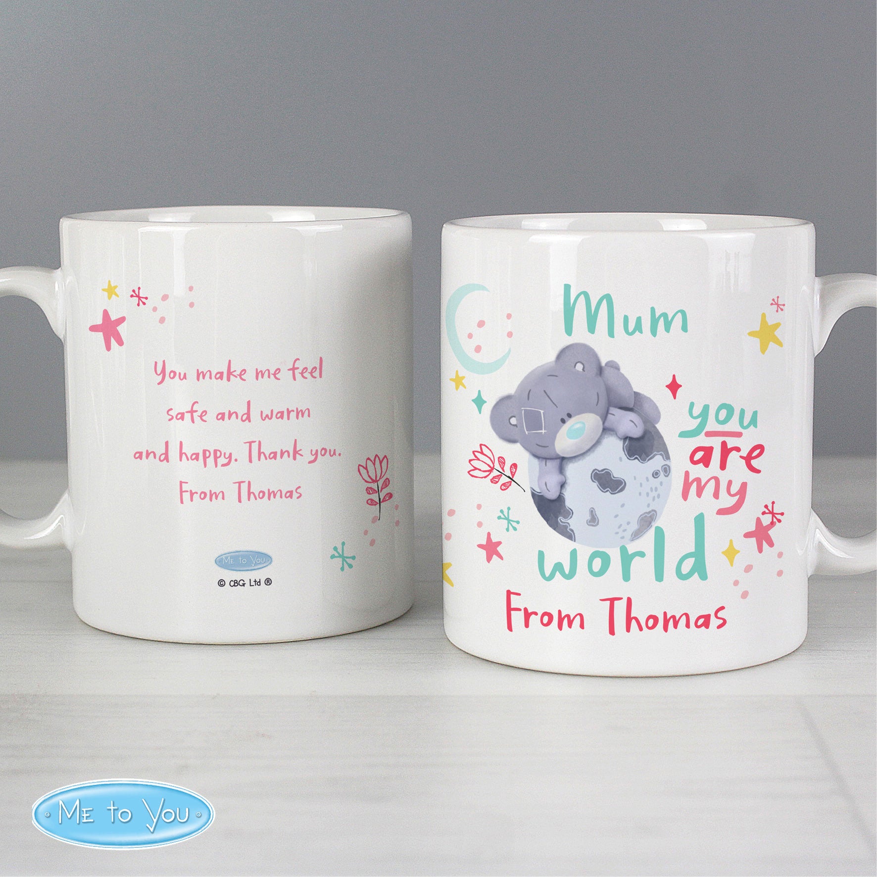Personalised You Are My World Me To You Mug - MK&JD Gifts