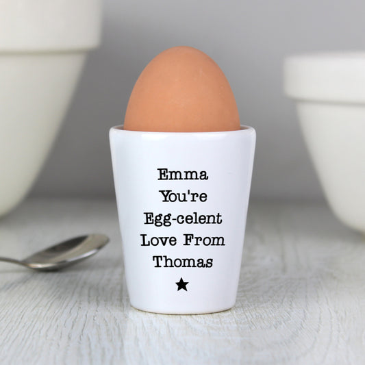 Personalised Star Free Text Egg Cup - MK&JD Gifts