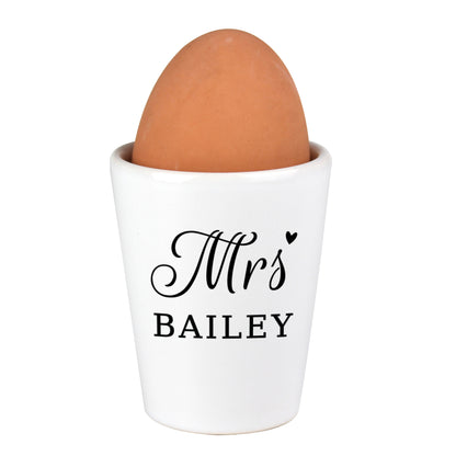 Personalised Mrs Egg Cup - MK&JD Gifts