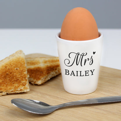 Personalised Mrs Egg Cup - MK&JD Gifts