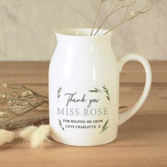 Personalised Botanical Flower Jug Vase - MK&JD Gifts