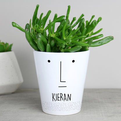 Personalised 'Mr Face' Plant Pot - MK&JD Gifts