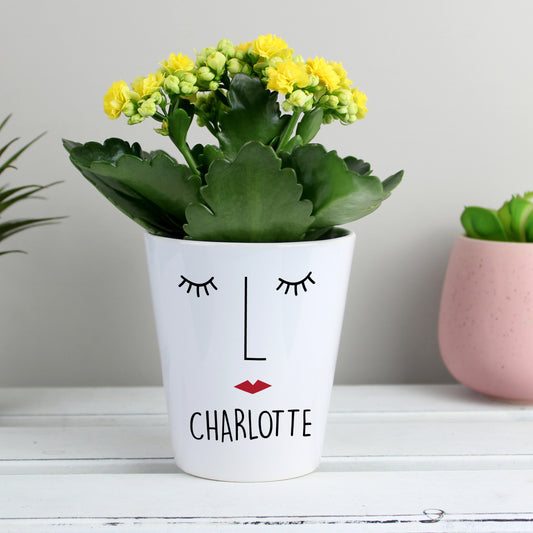 Personalised 'Mrs Face' Plant Pot - MK&JD Gifts