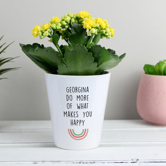 Personalised Rainbow Plant Pot - MK&JD Gifts