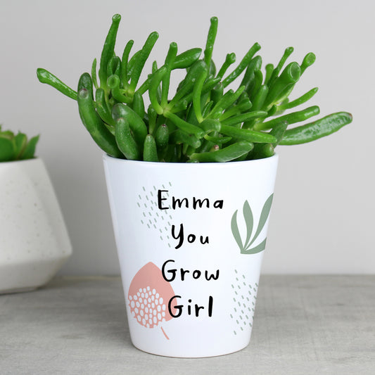 Personalised Abstract Pattern Plant Pot - MK&JD Gifts