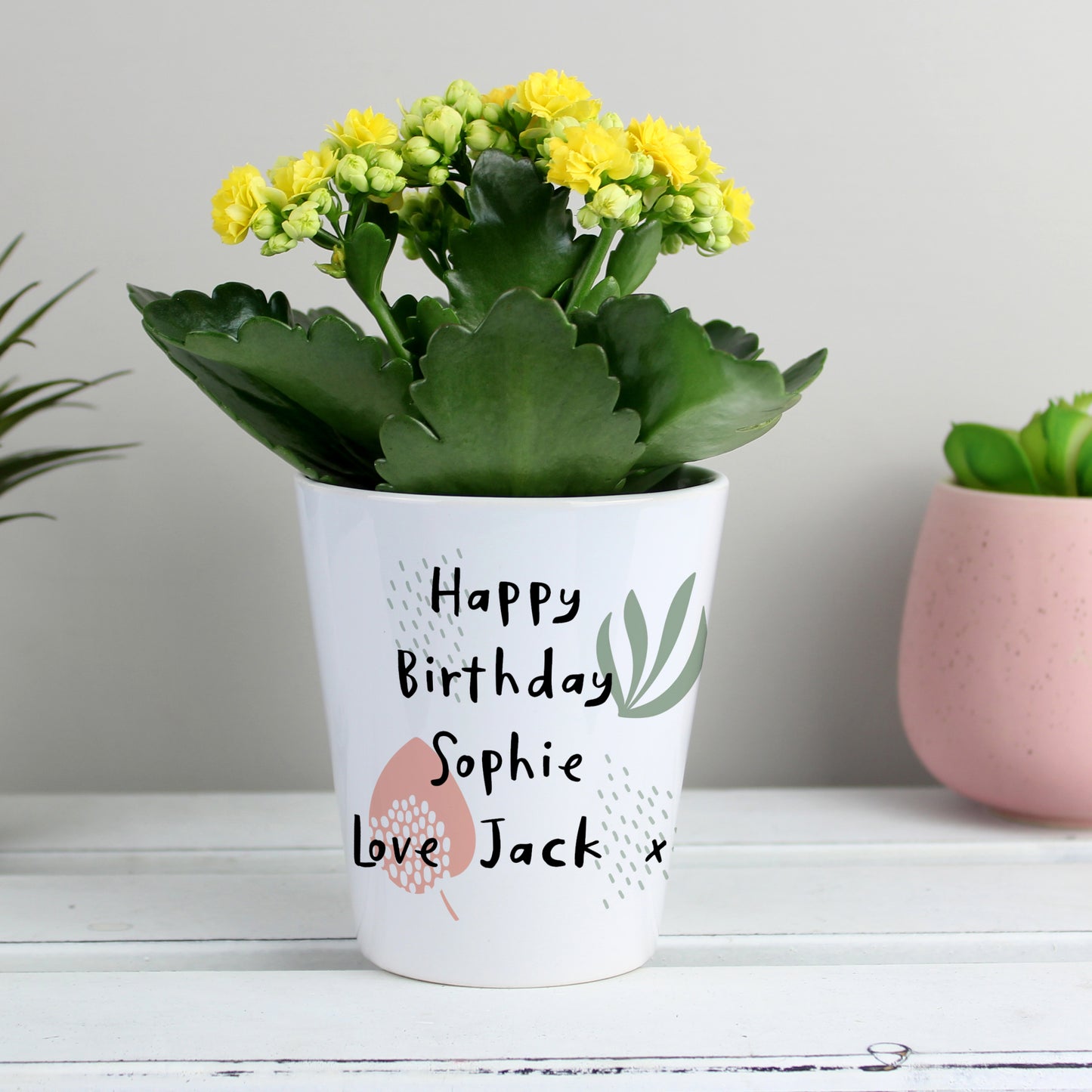 Personalised Abstract Pattern Plant Pot - MK&JD Gifts