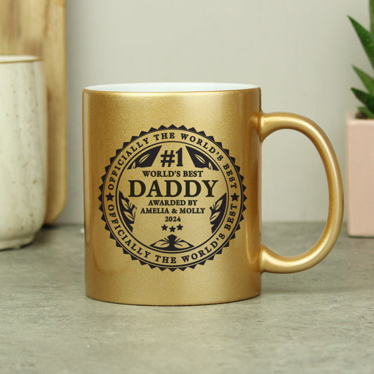 Personalised Worlds Best Gold Mug - MK&JD Gifts