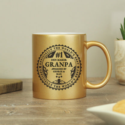Personalised Worlds Best Gold Mug - MK&JD Gifts