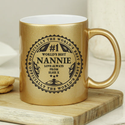 Personalised Worlds Best Gold Mug - MK&JD Gifts