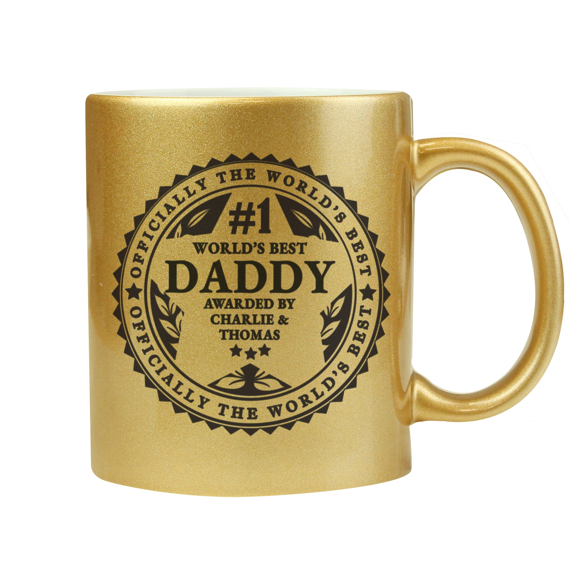 Personalised Worlds Best Gold Mug - MK&JD Gifts