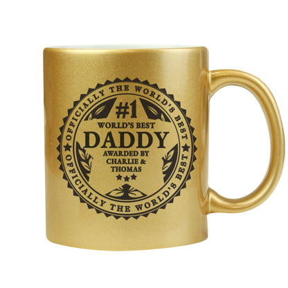 Personalised Worlds Best Gold Mug - MK&JD Gifts
