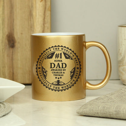 Personalised Worlds Best Gold Mug - MK&JD Gifts
