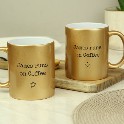 Personalised Free Text Gold Mug - MK&JD Gifts