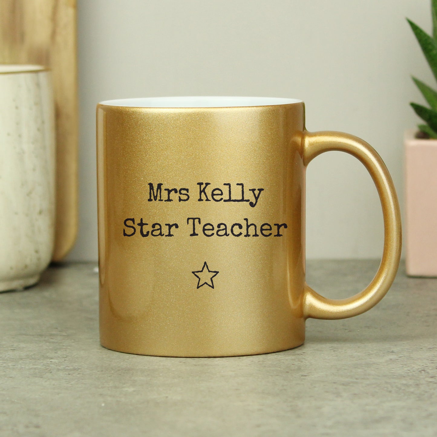 Personalised Free Text Gold Mug - MK&JD Gifts