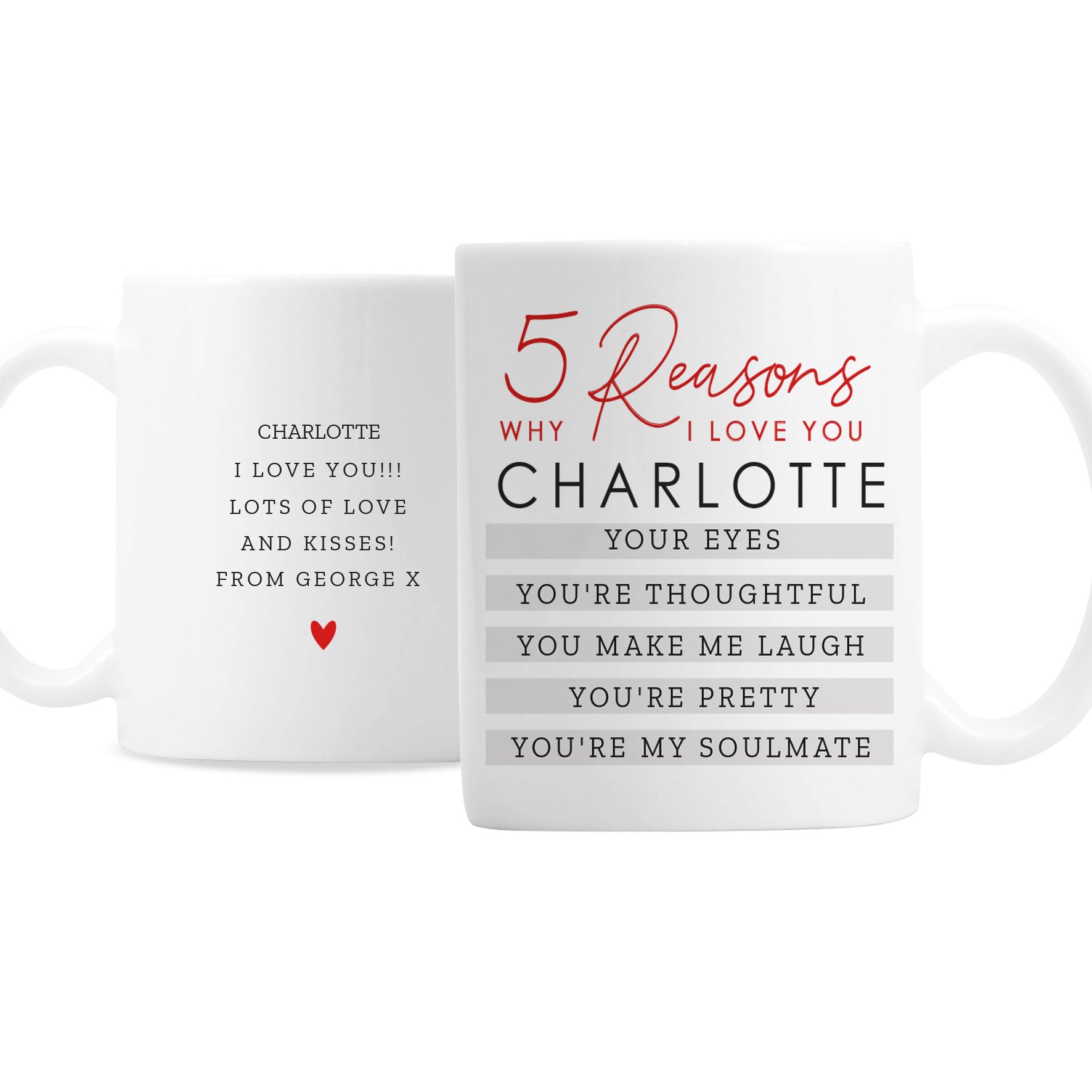 Personalised 5 Reasons Why Mug - MK&JD Gifts