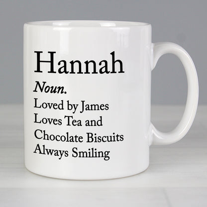 Personalised Dictionary Definition Mug - MK&JD Gifts