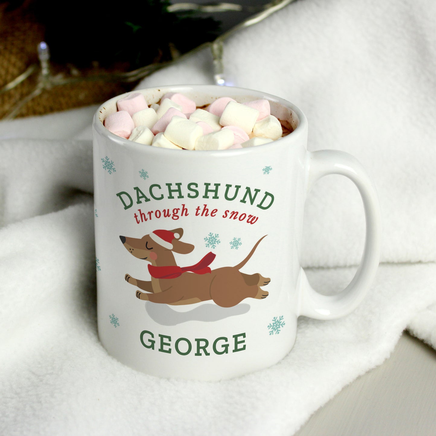 Personalised Dachshund Through... Christmas Mug - MK&JD Gifts